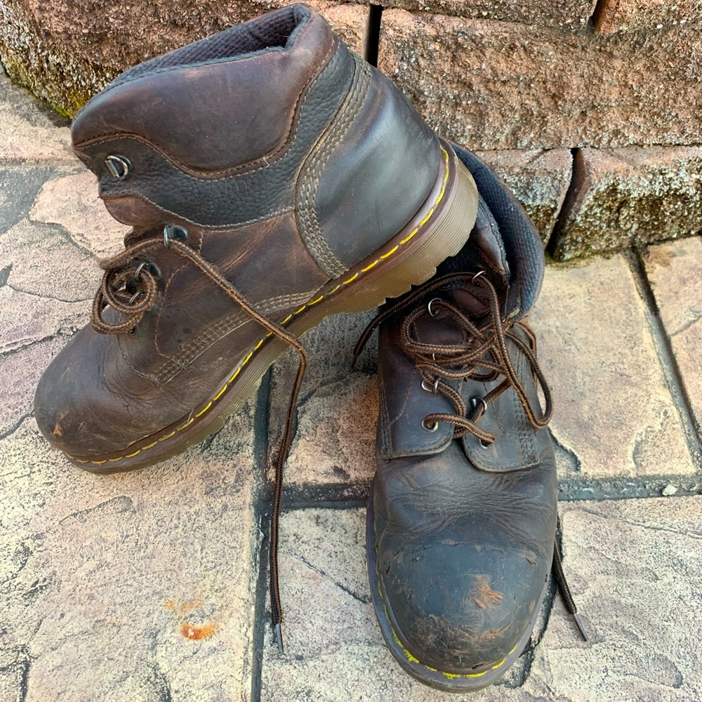 Size 12 steel toe Made in England Doc Martens w/ lug sole